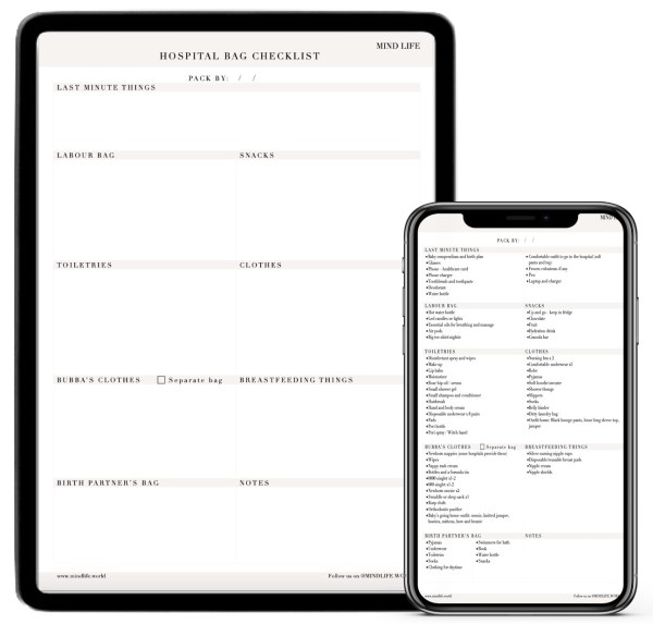 Hospital Bag Checklist
